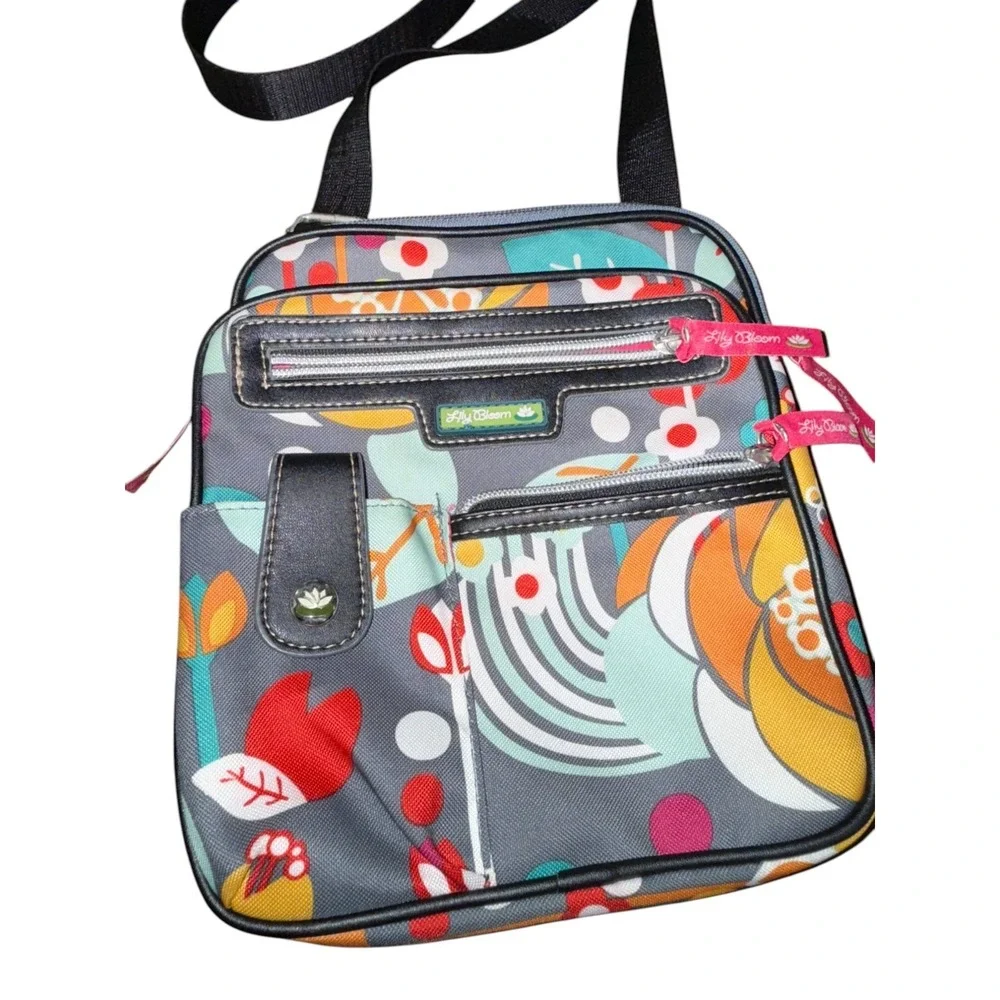 Lily Bloom Crossbody Bag Karma Women Small Messenger MultiFloral Recycled Fabric
